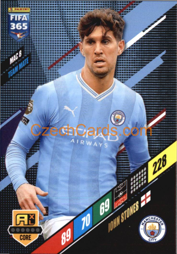John Stones 2024 Panini FIFA 365  Adrenalyn XL MAC8