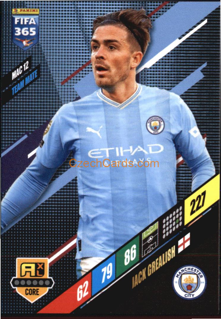 Jack Grealish 2024 Panini FIFA 365  Adrenalyn XL MAC12