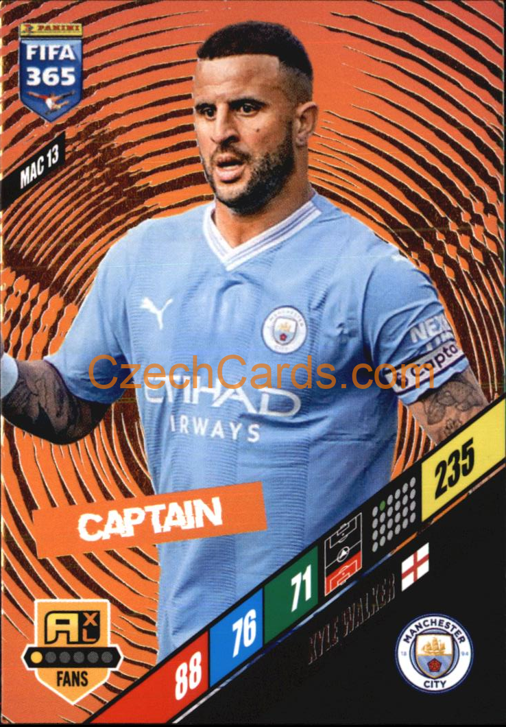 Kyle Walker 2024 Panini FIFA 365  Adrenalyn XL Captain MAC13