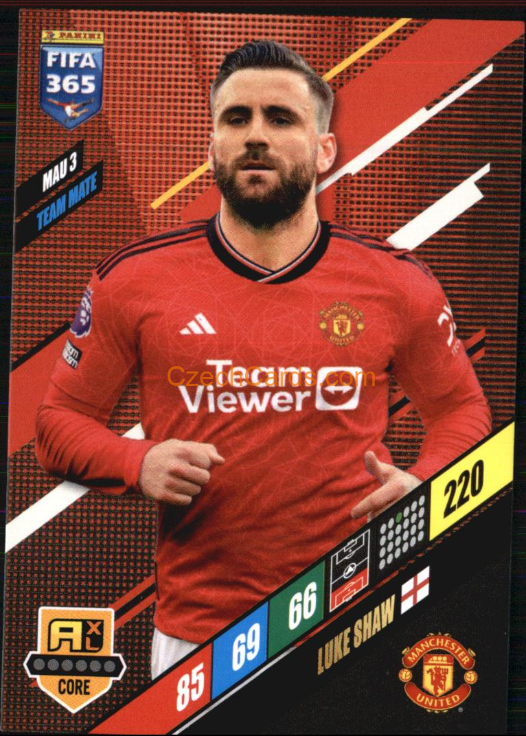 Luke Shaw 2024 Panini FIFA 365  Adrenalyn XL MAU3