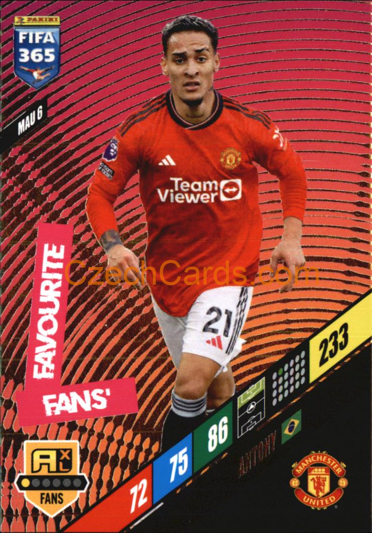 Antony 2024 Panini FIFA 365  Adrenalyn XL Fans MAU6