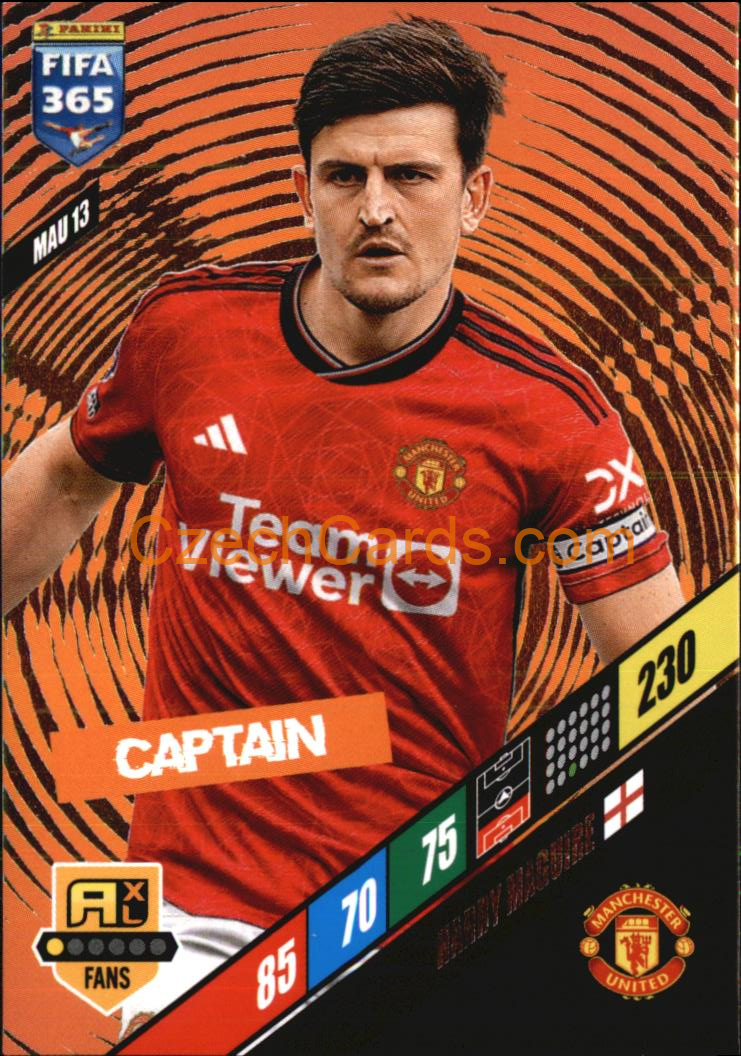 Harry Maguire 2024 Panini FIFA 365  Adrenalyn XL Captain MAU13