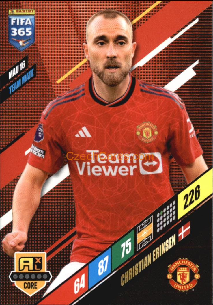 Christian Eriksen 2024 Panini FIFA 365  Adrenalyn XL MAU16