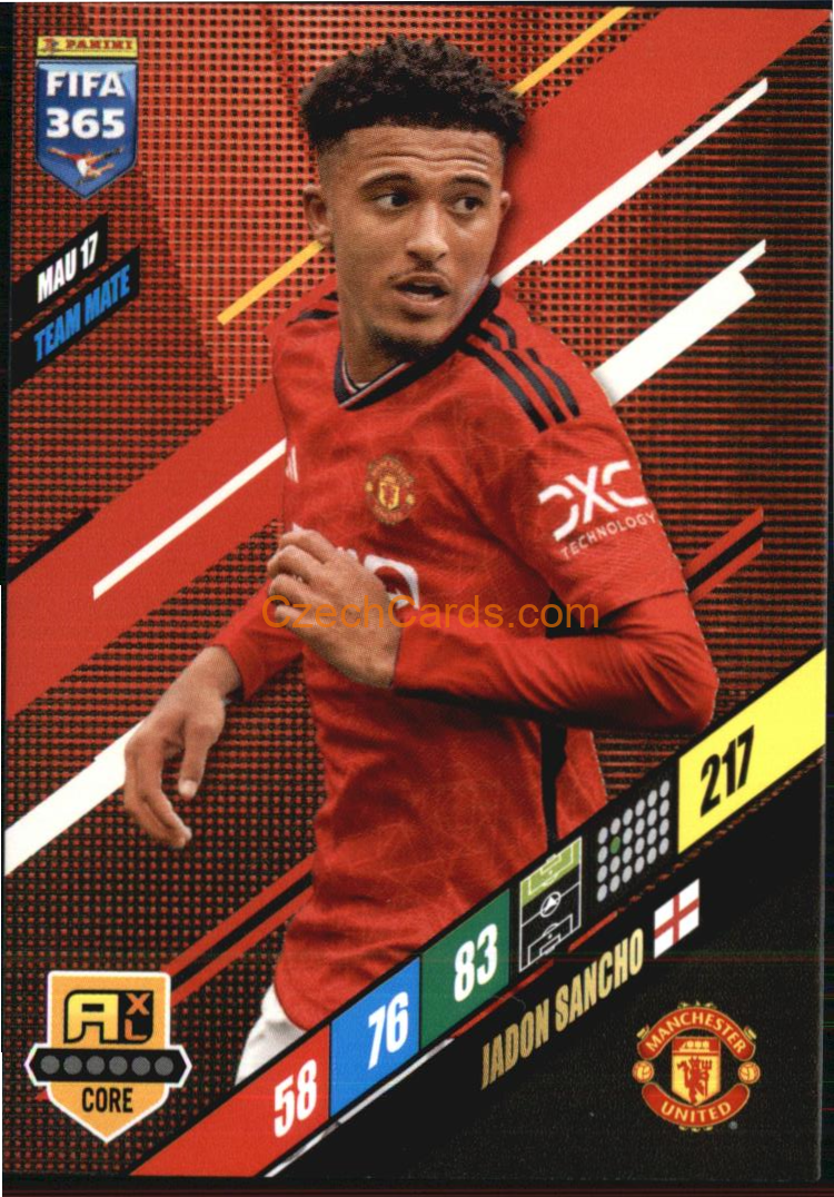 Jadon Sancho 2024 Panini FIFA 365  Adrenalyn XL MAU17