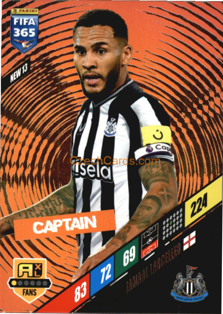 Jamaal Lascelles 2024 Panini FIFA 365  Adrenalyn XL Captain NEW13
