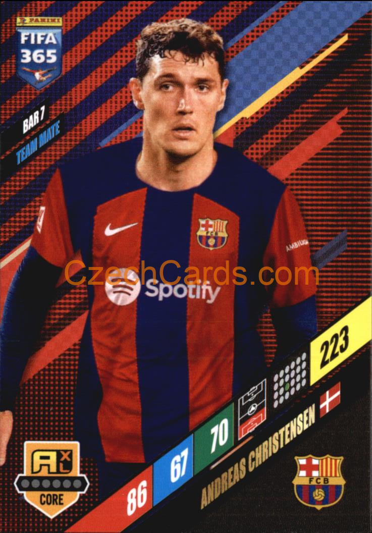 Andreas Christirnsen 2024 Panini FIFA 365  Adrenalyn XL BAR7