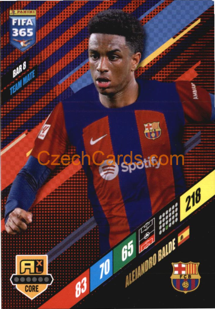 Alejandro Balde 2024 Panini FIFA 365  Adrenalyn XL BAR8