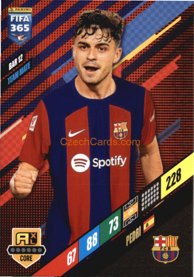 Pedri 2024 Panini FIFA 365  Adrenalyn XL BAR12
