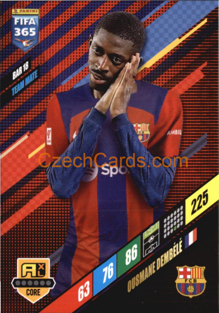 Ousmane Dembélé 2024 Panini FIFA 365  Adrenalyn XL BAR18