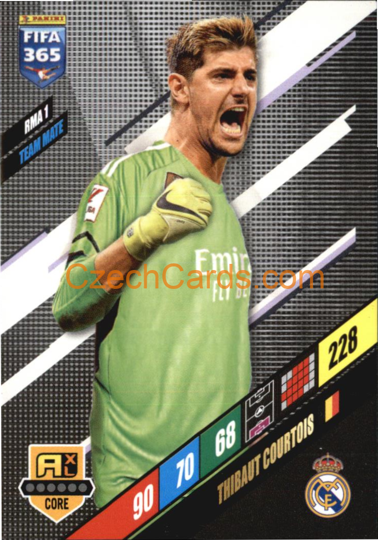 Thibaut Courtois 2024 Panini FIFA 365  Adrenalyn XL RMA1