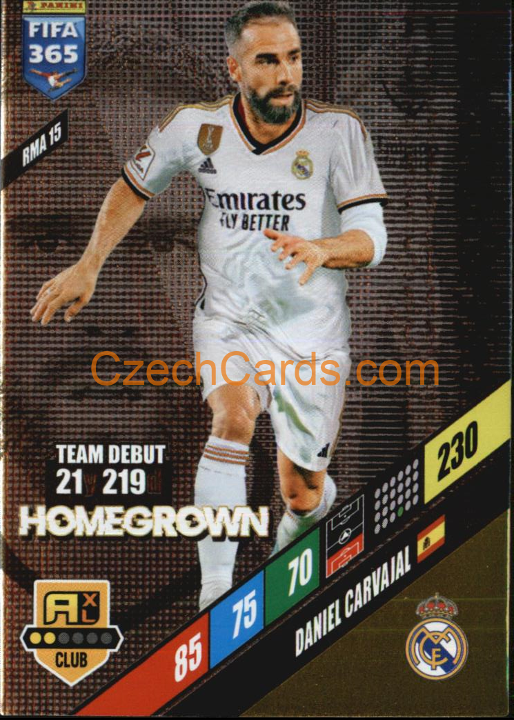 Daniel Carvajal 2024 Panini FIFA 365  Adrenalyn XL Homegrown RMA15
