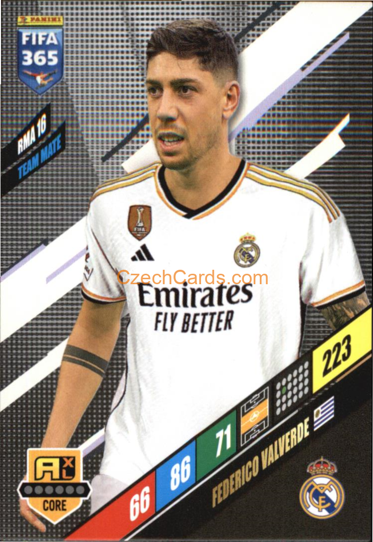 Federico Valverde 2024 Panini FIFA 365  Adrenalyn XL RMA16