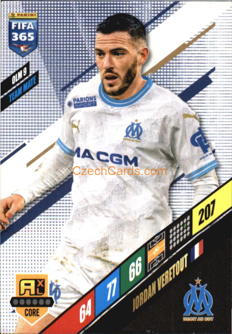 Jordan Veretout 2024 Panini FIFA 365  Adrenalyn XL OLM9