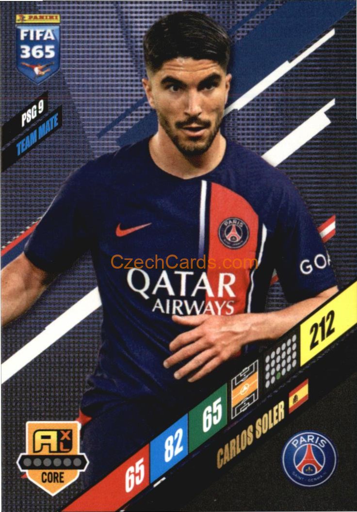 Carlos Soler 2024 Panini FIFA 365  Adrenalyn XL PSG9