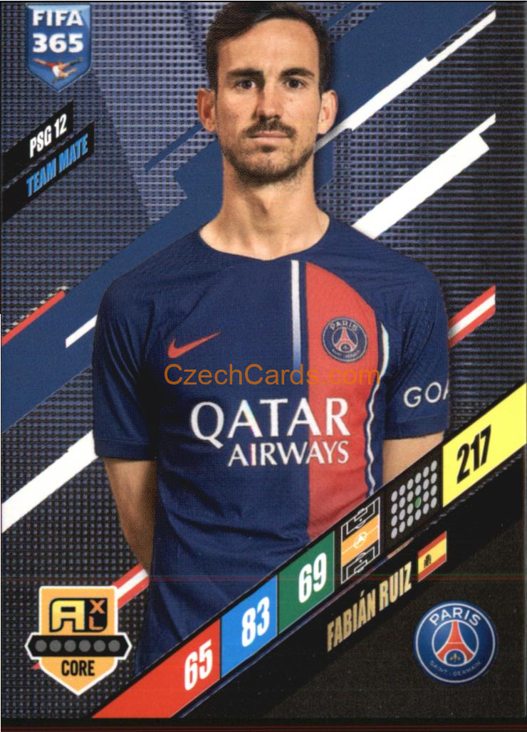 Fabían Ruiz 2024 Panini FIFA 365  Adrenalyn XL PSG12