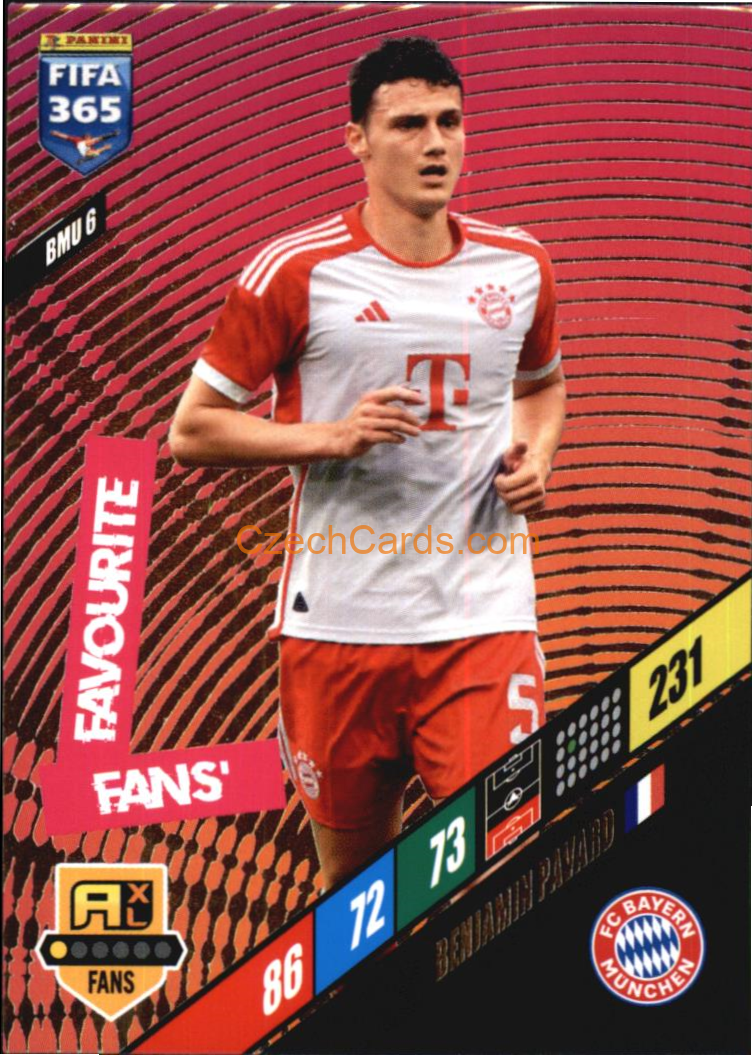 Benjamin Parvard 2024 Panini FIFA 365  Adrenalyn XL Fans BMU6