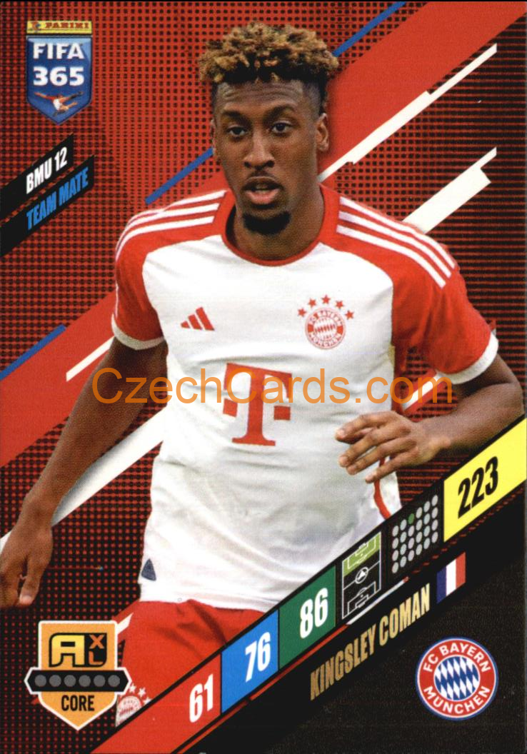 Kingsley Coman 2024 Panini FIFA 365  Adrenalyn XL BMU12