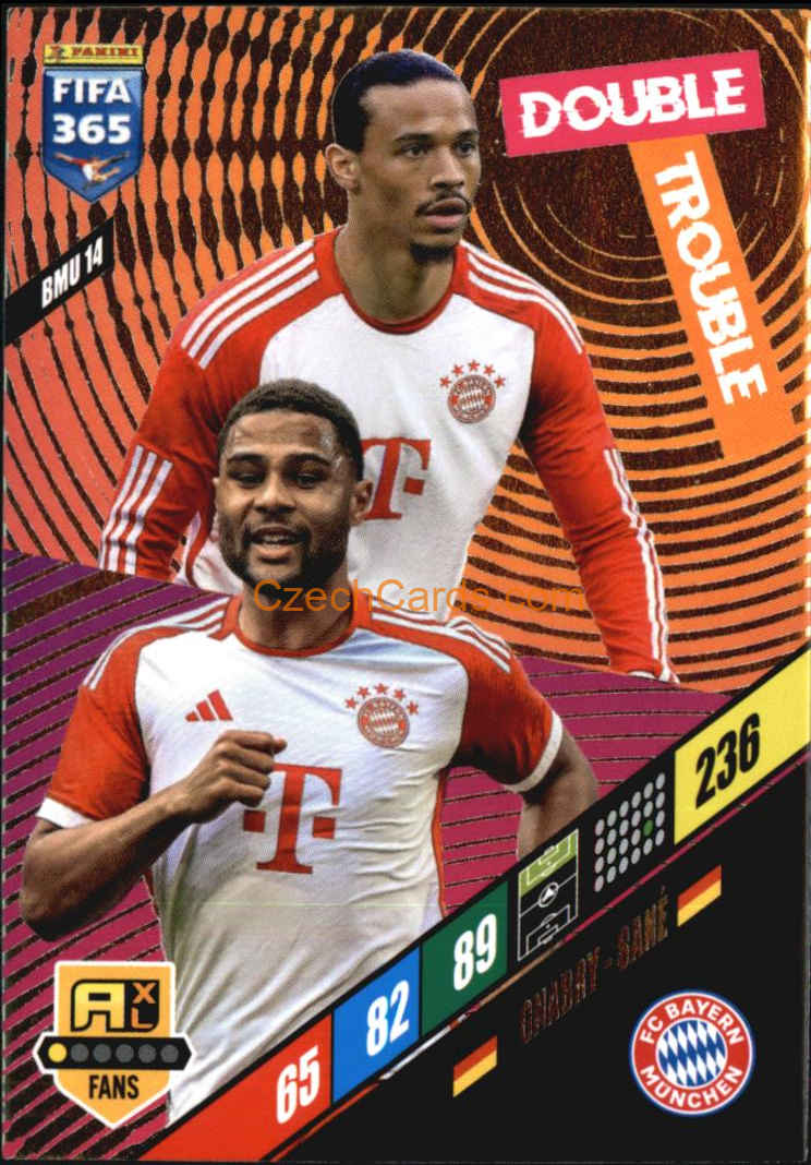 Gnabry / Sané 2024 Panini FIFA 365  Adrenalyn XL Double Trouble BMU14