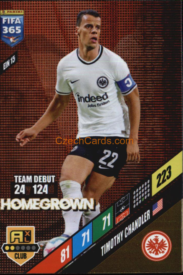 Timothy Chandler 2024 Panini FIFA 365  Adrenalyn XL Homegrown EIN15