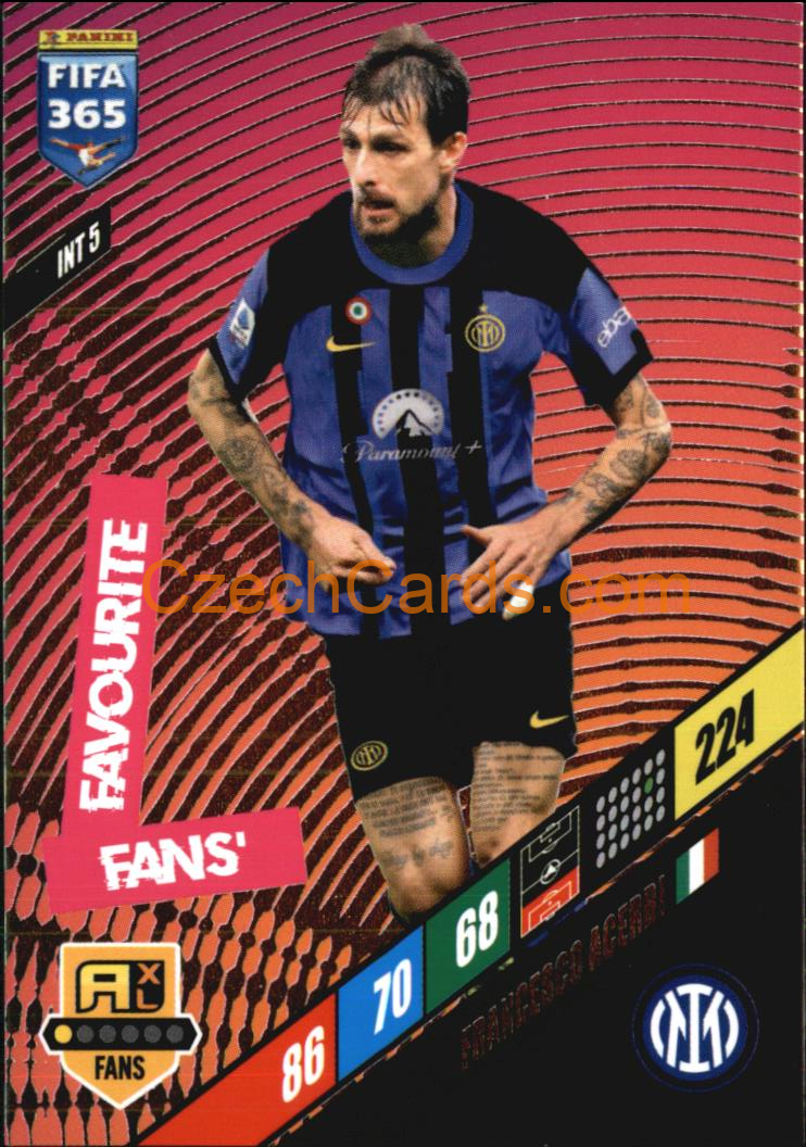 Francesco Acerbi 2024 Panini FIFA 365  Adrenalyn XL Fans INT5