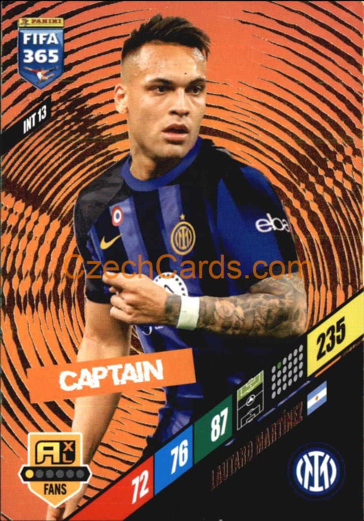 Lautaro Martínez 2024 Panini FIFA 365  Adrenalyn XL Captain INT13