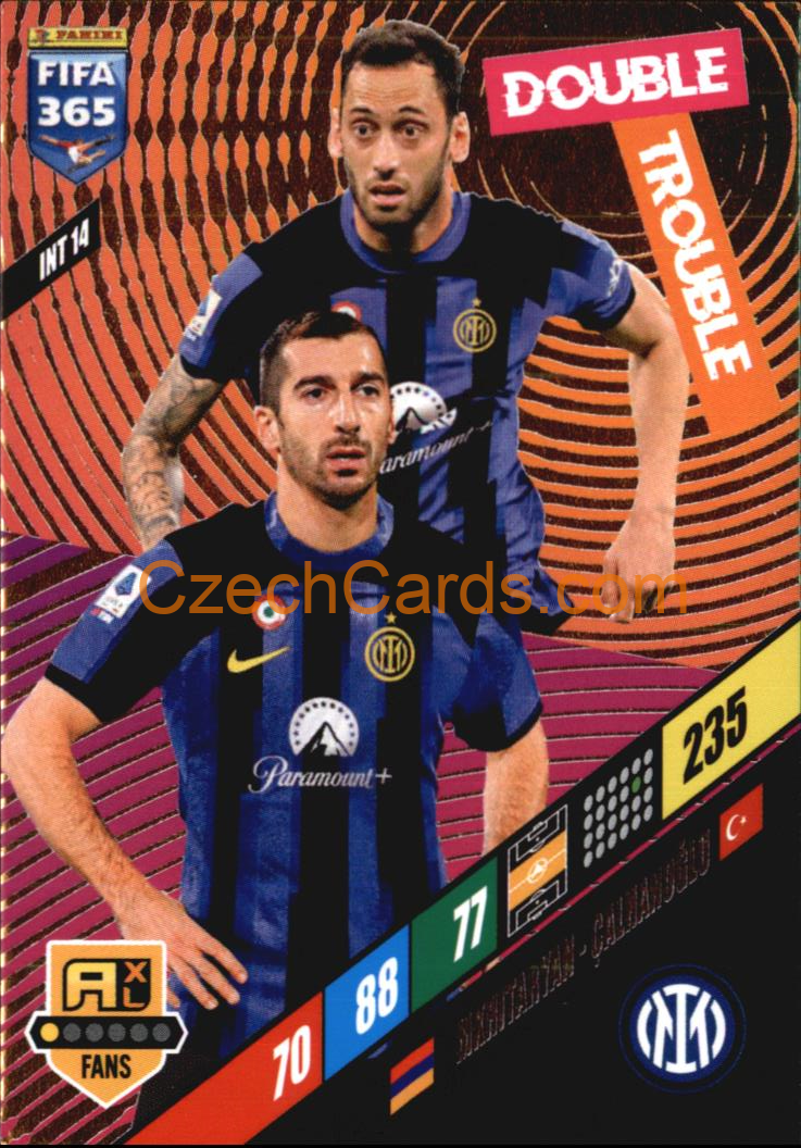 Mkhitaryan / Çalhanoğlu 2024 Panini FIFA 365  Adrenalyn XL Double Trouble INT14