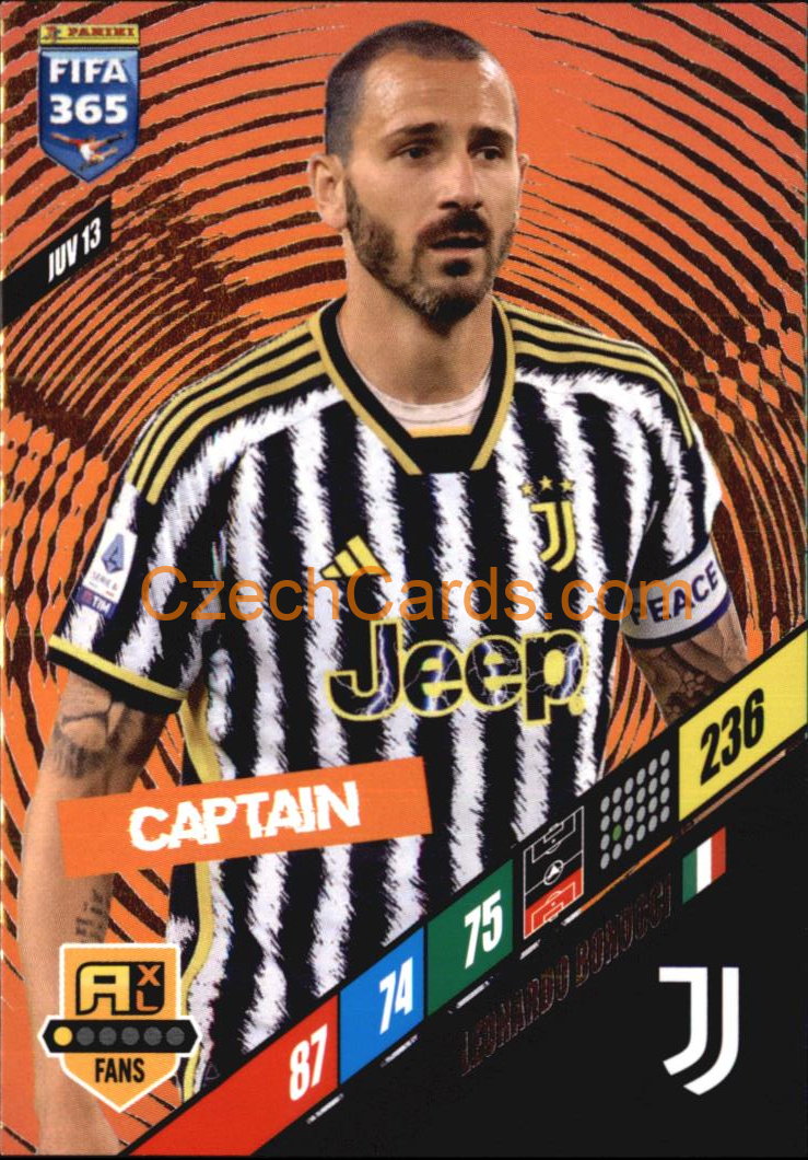 Leonardo Bonucci 2024 Panini FIFA 365  Adrenalyn XL Captain JUV13