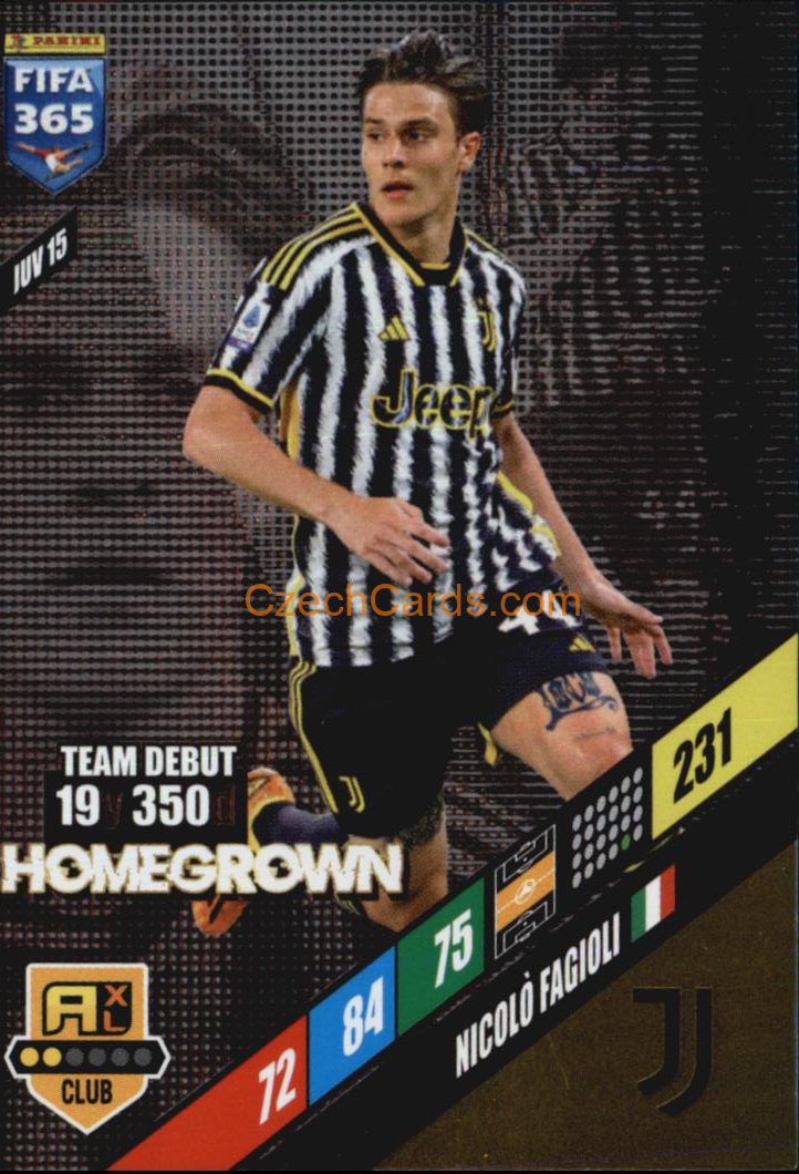 Nicolo Fagioli 2024 Panini FIFA 365  Adrenalyn XL Homegrown JUV15