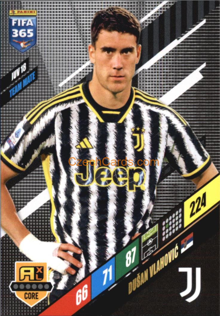Dušan Vlahović 2024 Panini FIFA 365  Adrenalyn XL JUV18