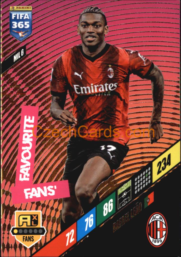 Rafael Leão 2024 Panini FIFA 365  Adrenalyn XL Fans MIL6