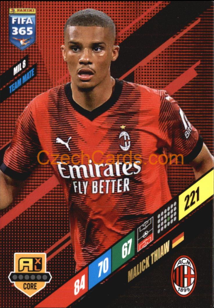 Malick Thiaw 2024 Panini FIFA 365  Adrenalyn XL MIL8