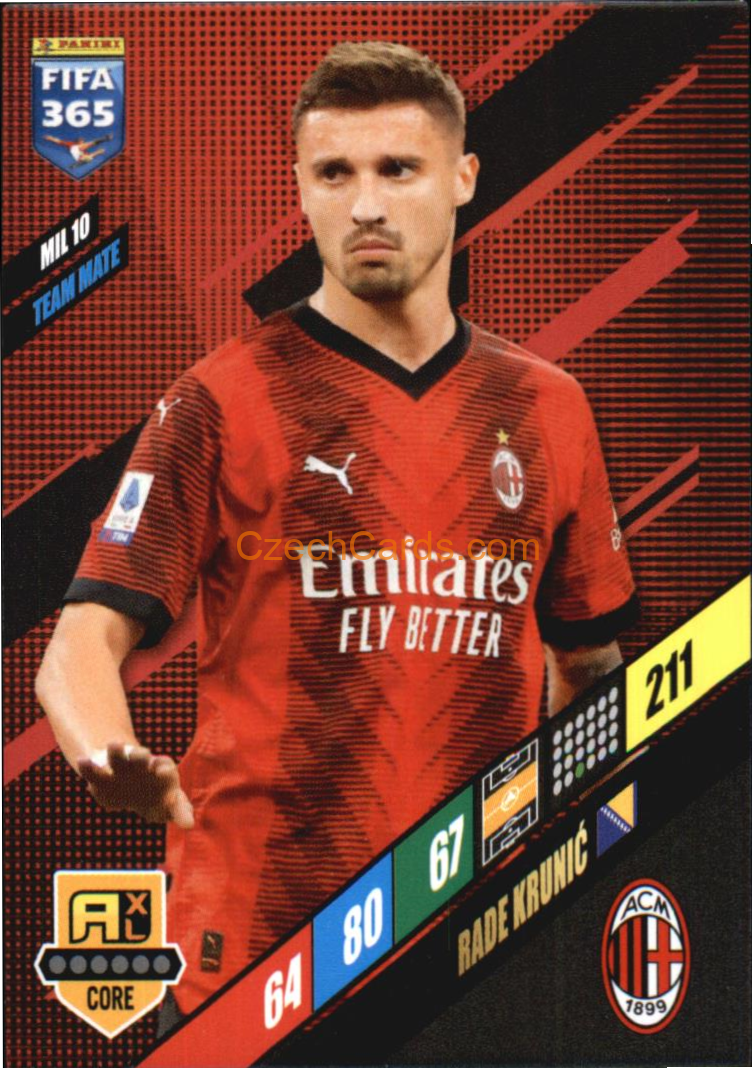 Rade Krunić 2024 Panini FIFA 365  Adrenalyn XL MIL10