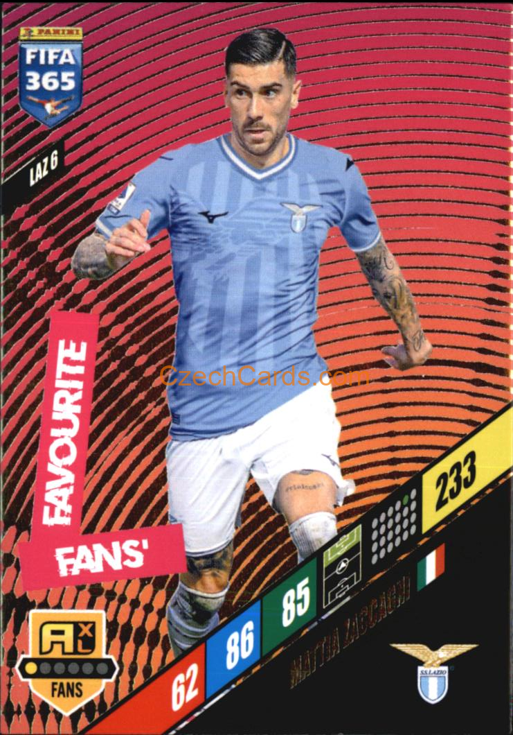 Mattia Zaccagni 2024 Panini FIFA 365  Adrenalyn XL Fans LAZ6