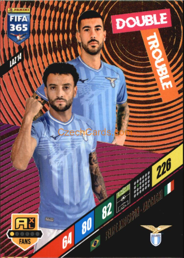 Anderon / Zaccagni 2024 Panini FIFA 365  Adrenalyn XL Double Trouble LAZ14