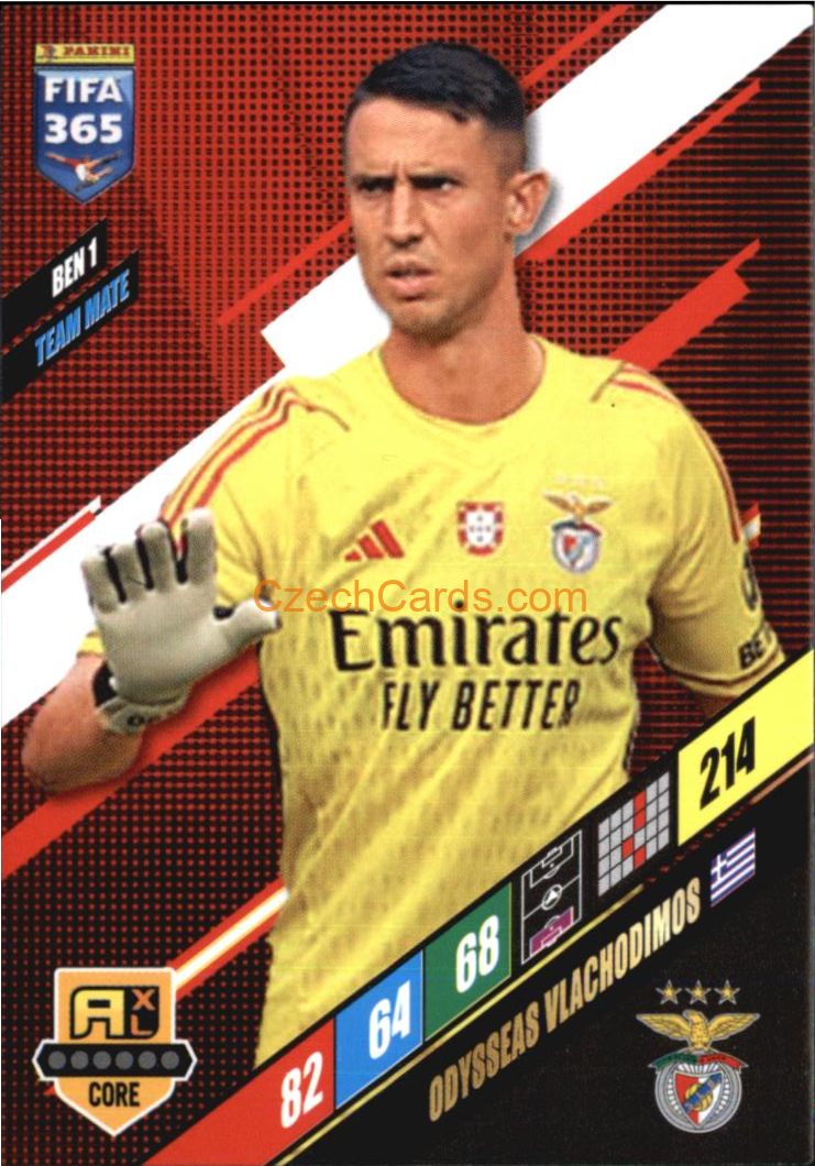 Odysseas Vlachodimos 2024 Panini FIFA 365  Adrenalyn XL BEN1