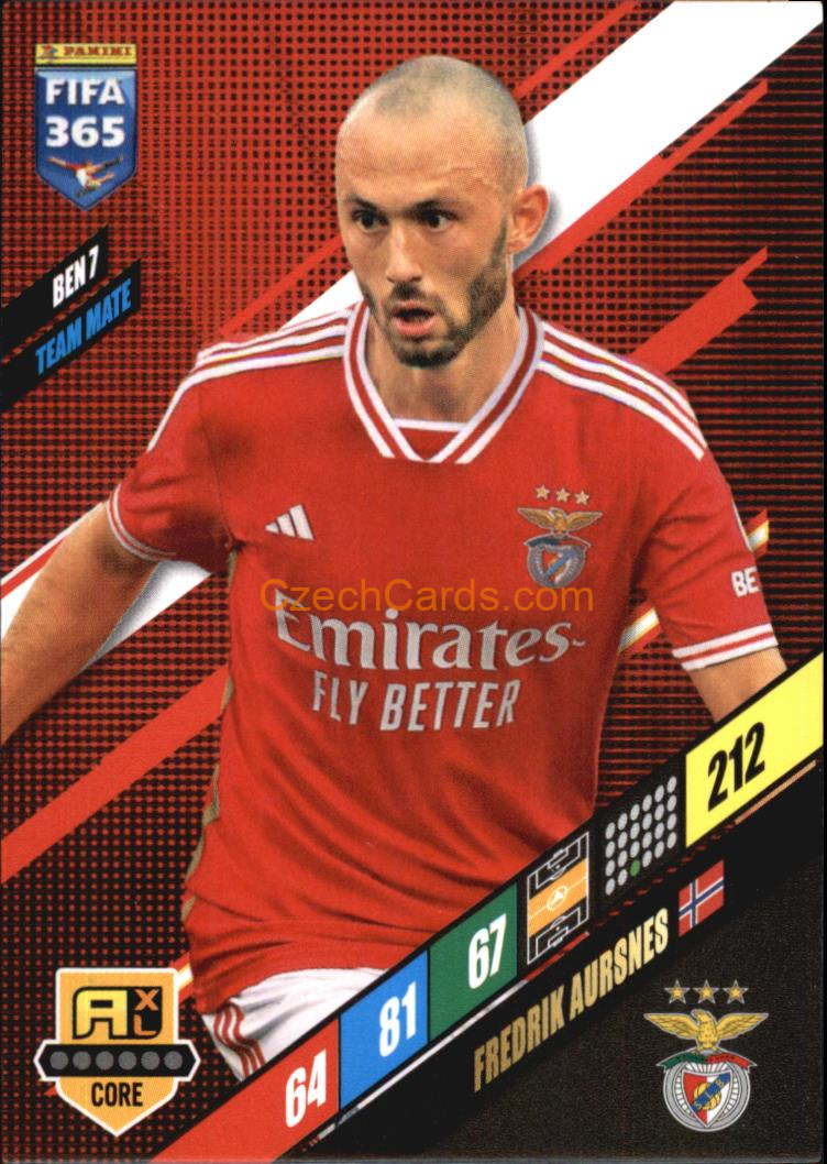Fredrik Aursnes 2024 Panini FIFA 365  Adrenalyn XL BEN7