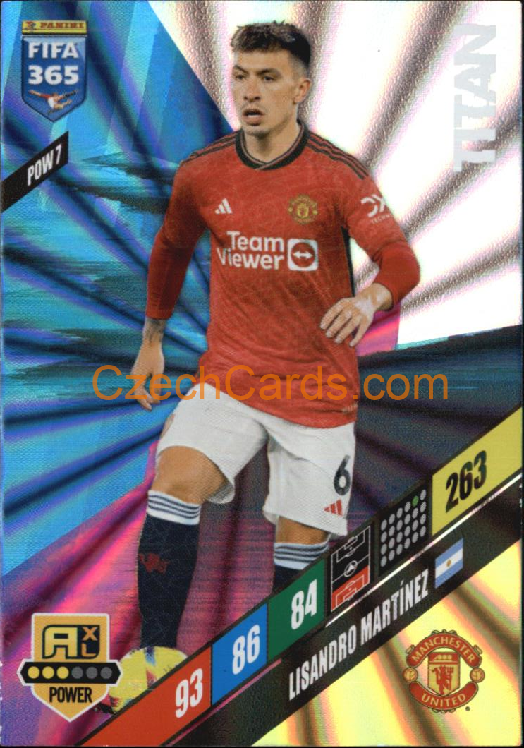 Lisandro Martínez 2024 Panini FIFA 365  Adrenalyn XL Titan POW7