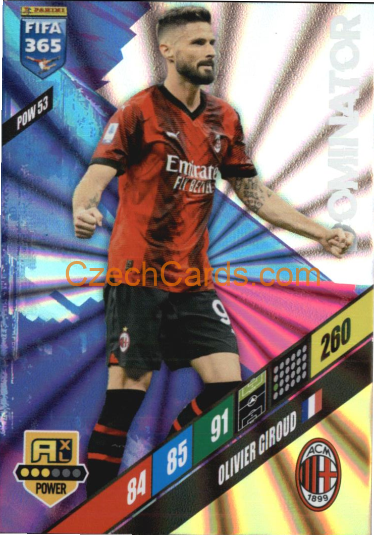 Olivier Giroud 2024 Panini FIFA 365  Adrenalyn XL Dominator POW53