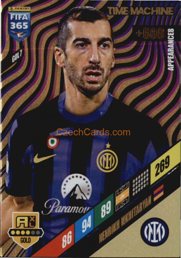 Henrick Mkhitaryan 2024 Panini FIFA 365  Adrenalyn XL Time Machine GOL7