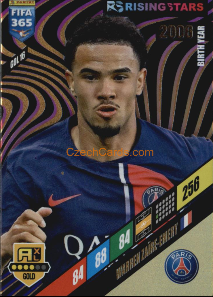 Warren Zaïre-Emery 2024 Panini FIFA 365  Adrenalyn XL Rising Star GOL16