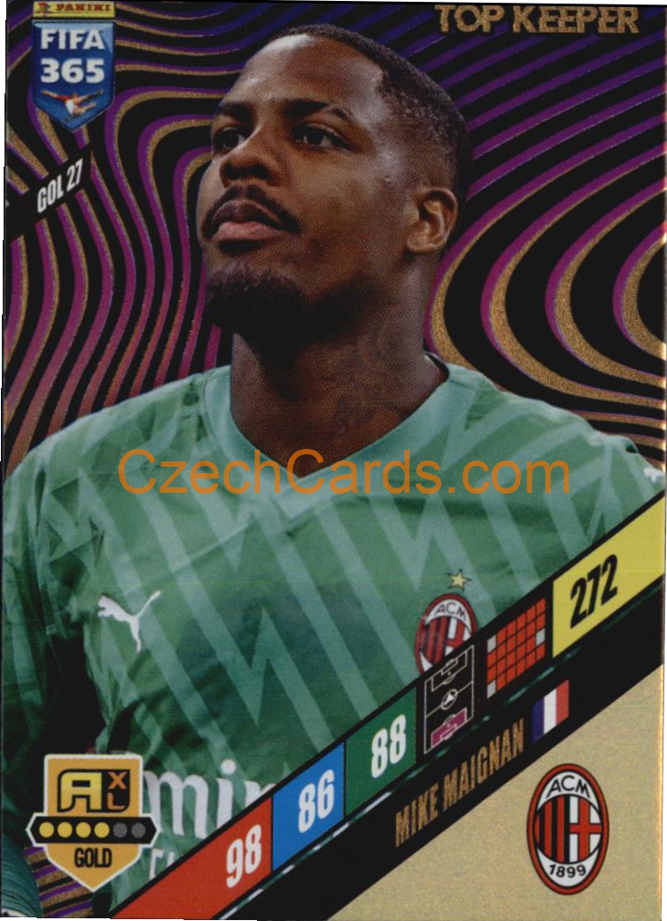 Mike Maignan 2024 Panini FIFA 365  Adrenalyn XL Top Keeper GOL27