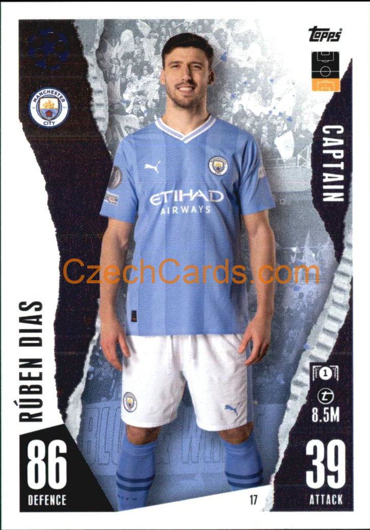 Rúben Dias 2023/04 Topps Match Attax Captain #17