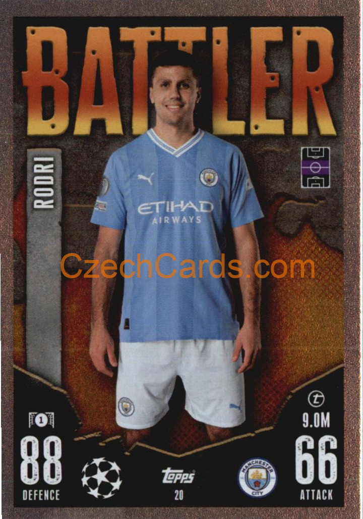 Rodri 2023/04 Topps Match Attax Battler #20