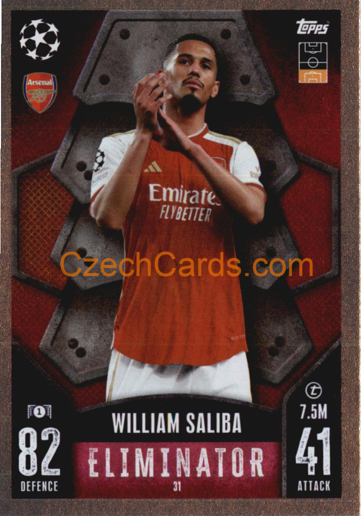 William Saliba 2023/04 Topps Match Attax Eliminator #31