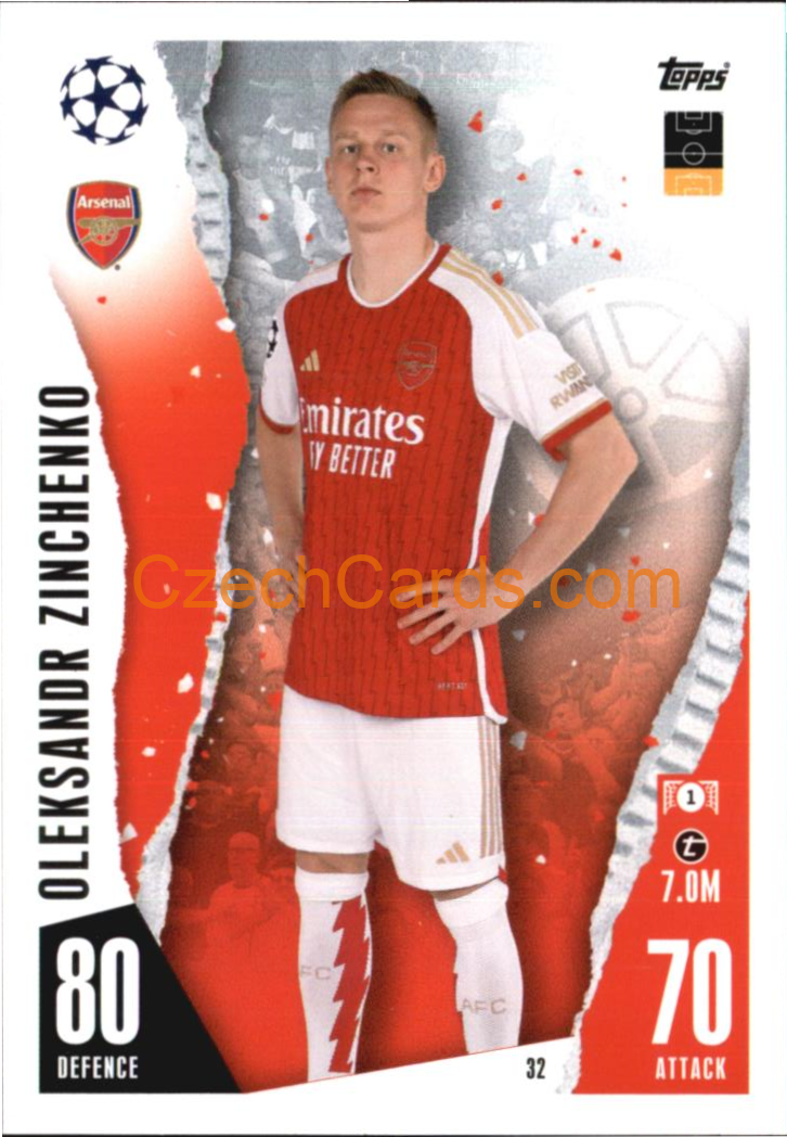 Oleksandr Zinchenko 2023/04 Topps Match Attax #32