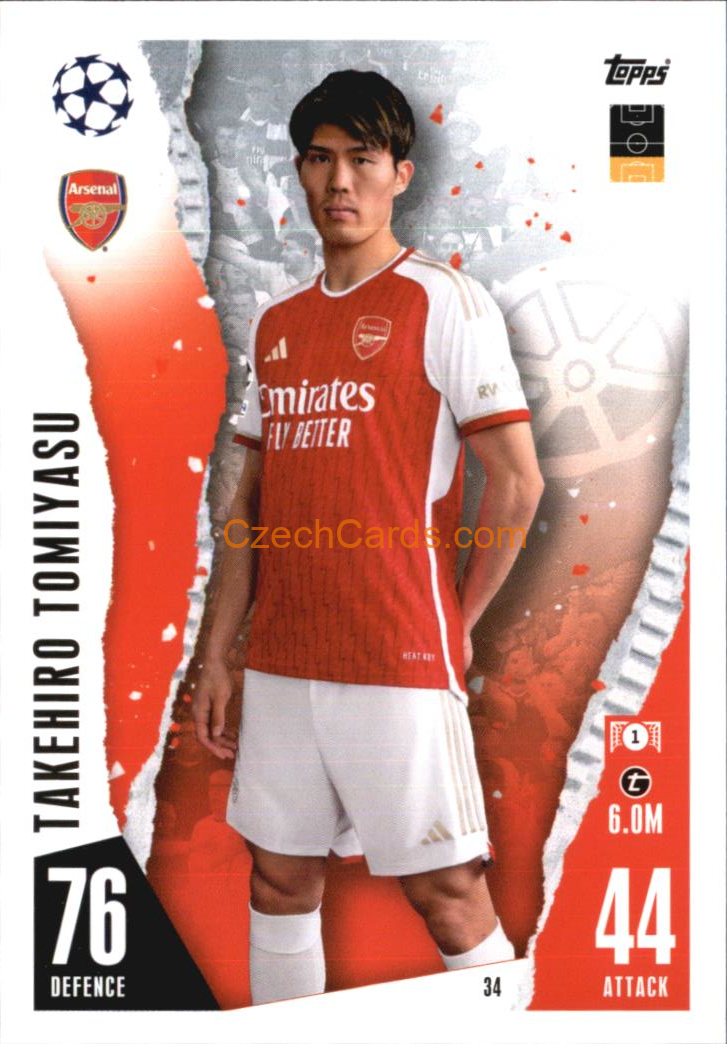Takehiro Tomiyasu 2023/04 Topps Match Attax #34