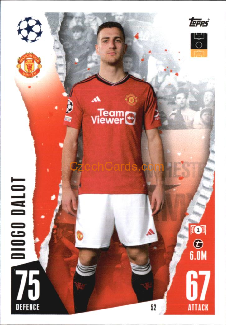 Diogo Dalot 2023/04 Topps Match Attax #52