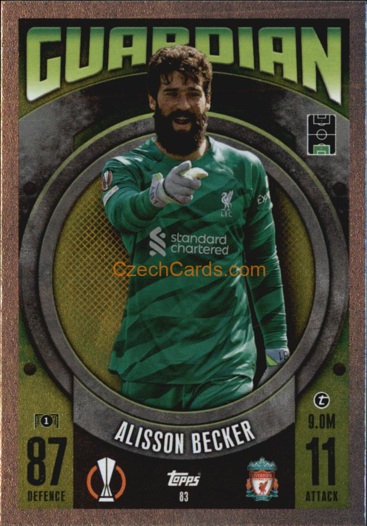 Alisson Becker 2023/04 Topps Match Attax Guardian #83