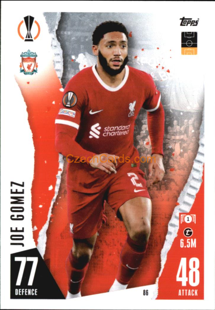 Joe Gomez 2023/04 Topps Match Attax #86