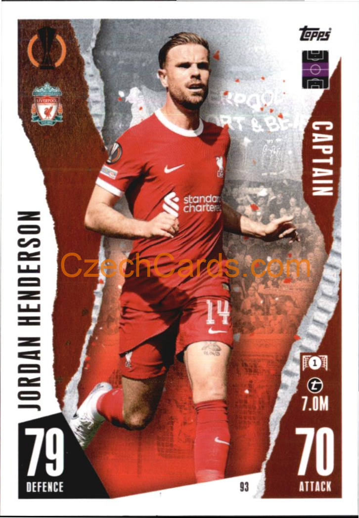 Jordan Henderson 2023/04 Topps Match Attax Captain #93